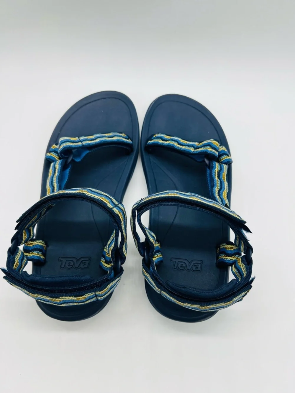 Teva Kids’ Hurricane XLT 2 Sandals Blue with Yellow Accent Straps Size 6 Youth